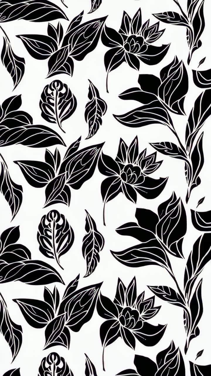 Black and White Floral Pattern