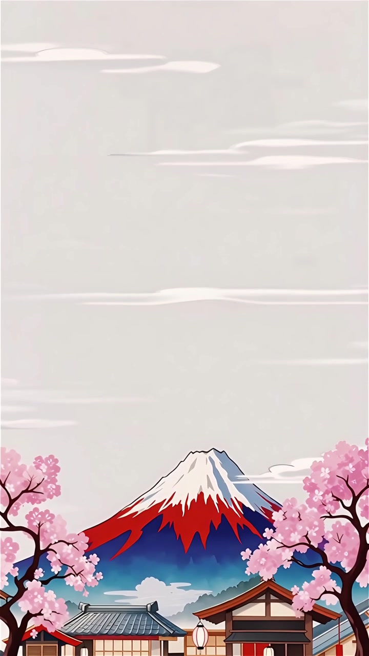 日本文化のアニメーション背景 4K
