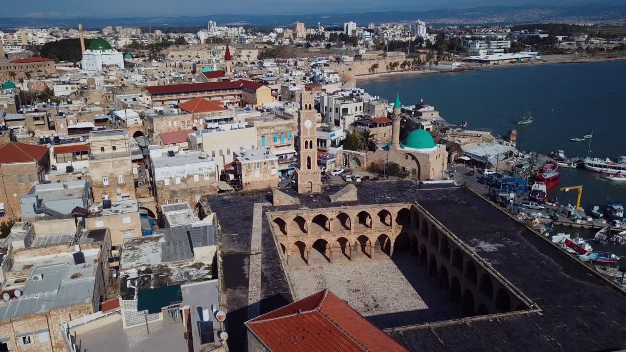 ciudad de akko, israel, vista aérea
