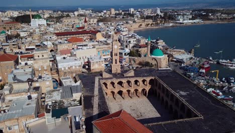 city akko, israel, aerial view