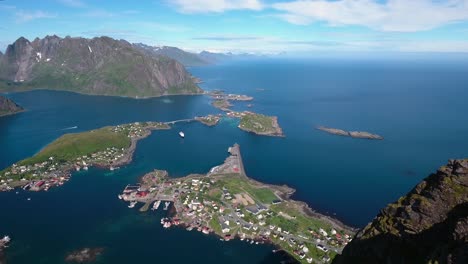 lofoten archipelago islands aerial footage