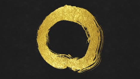 black japanese paper background with golden circles gradually drawn on it.