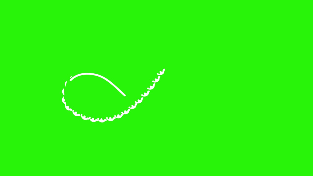 녹색 화면에 짧은 선과 모양 애니메이션 효과 요소 크로마 키