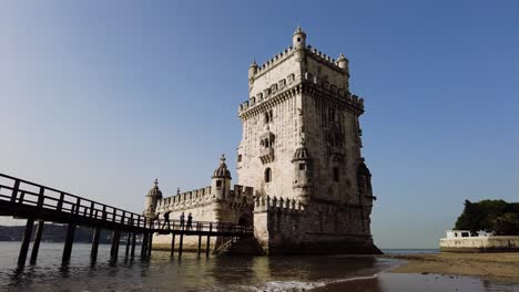 UNESCO-World-Heritage-Site---Belem-Tower-In-Lisbon,-Portugal