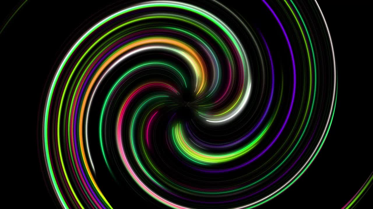 Vortex neon inhalation animation motion graphics