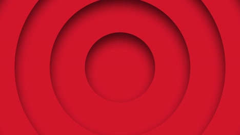 círculo rojo papel arte de onda de movimiento de bucle. vídeo de fondo abstracto bucle sin costuras.