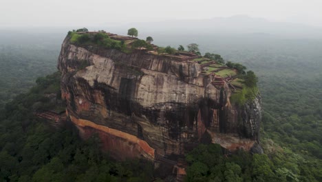 aerial view of sigiriya rock fortress in sri lanka