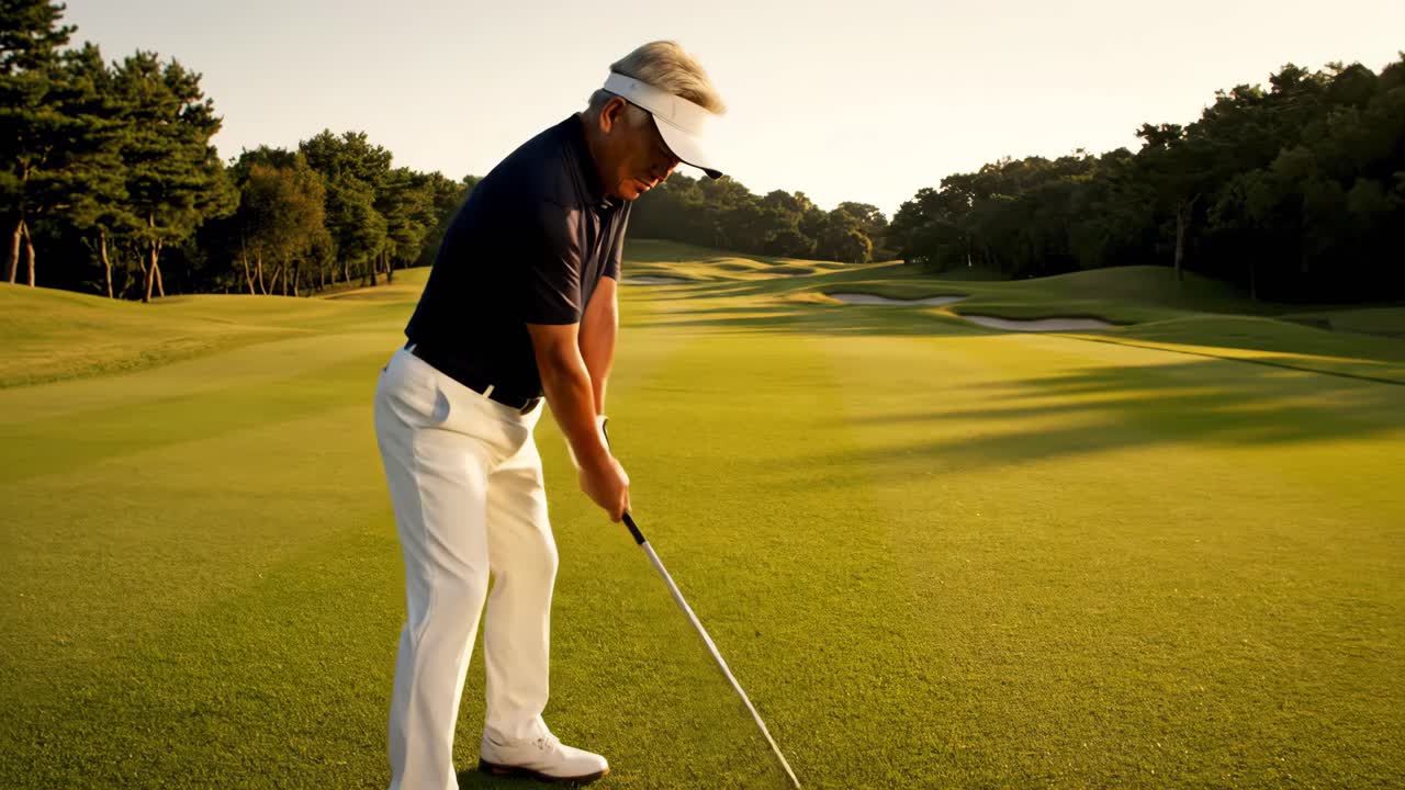 Golfing on a Beautiful Course