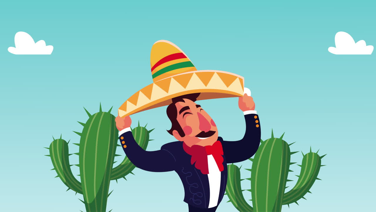 mariachi messicano che canta nel deserto