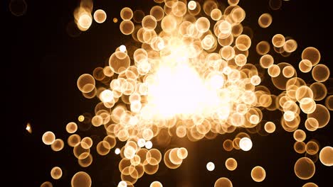 golden bokeh lights