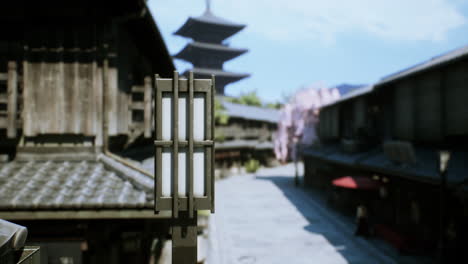 traditional japanese street with lantern