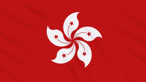 hong kong flag waving cloth background, loop