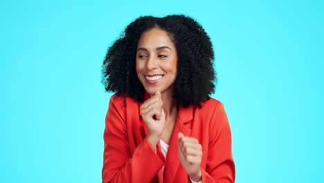 dance, fun and face of a woman with a move