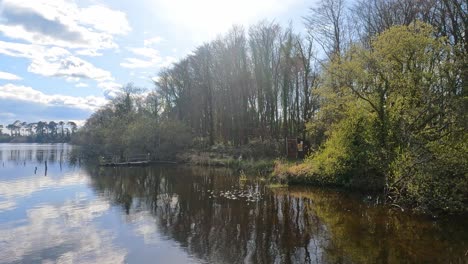 tranquil lake in ireland on a warm may morning