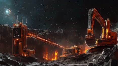 space mining operation