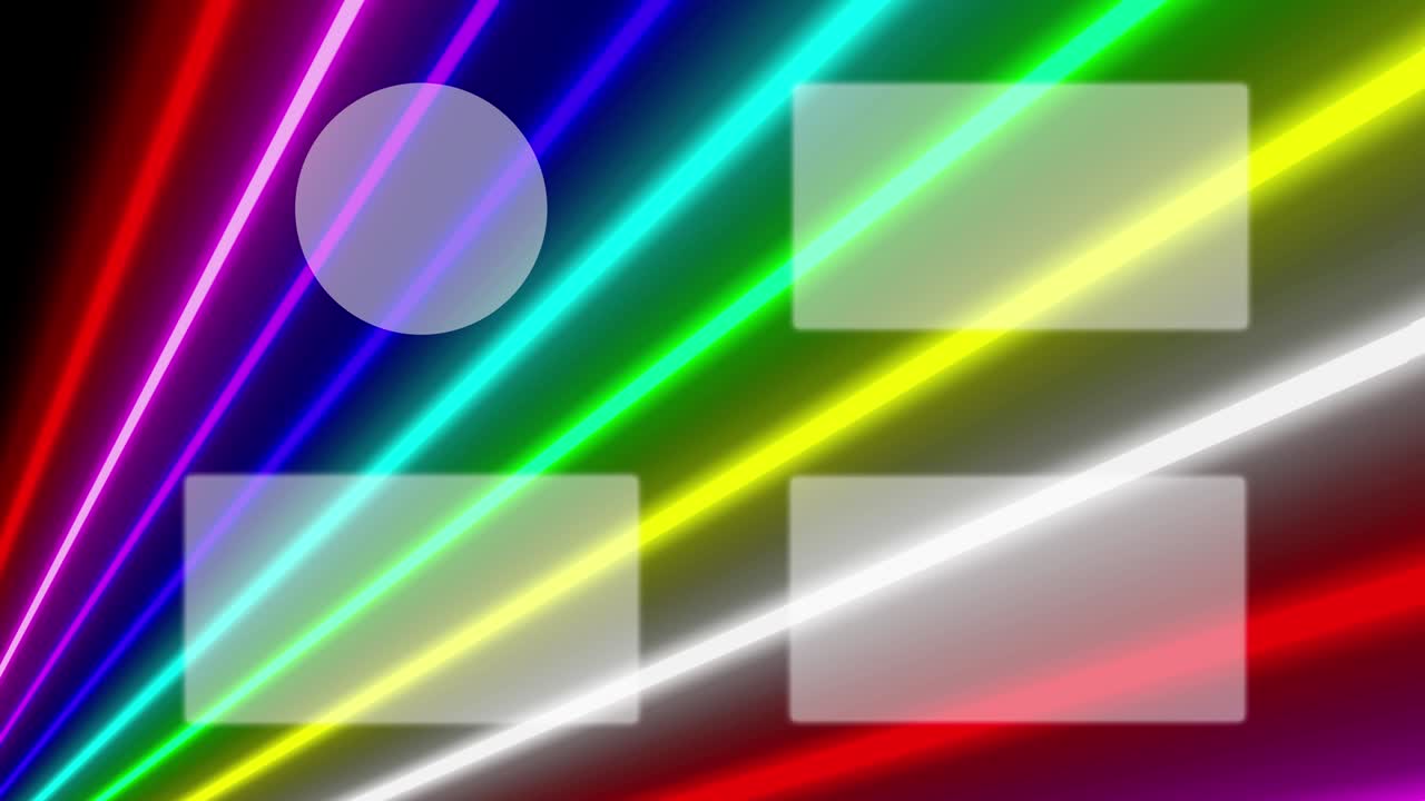 señal de neón barra línea de extremo tarjeta de extremo pantalla gráficos de movimiento