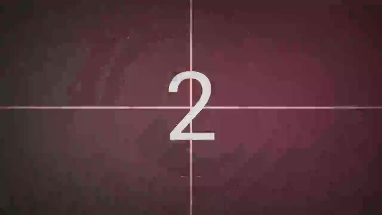 Vintage Film Countdown Leader with Grain and Texture