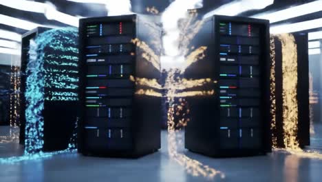 dynamic interactive data flow through high-performance servers: a visualization of data transfer in a modern data center environment
