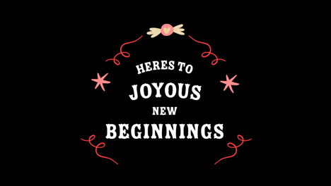 animación del texto de feliz navidad en fondo negro en navidad
