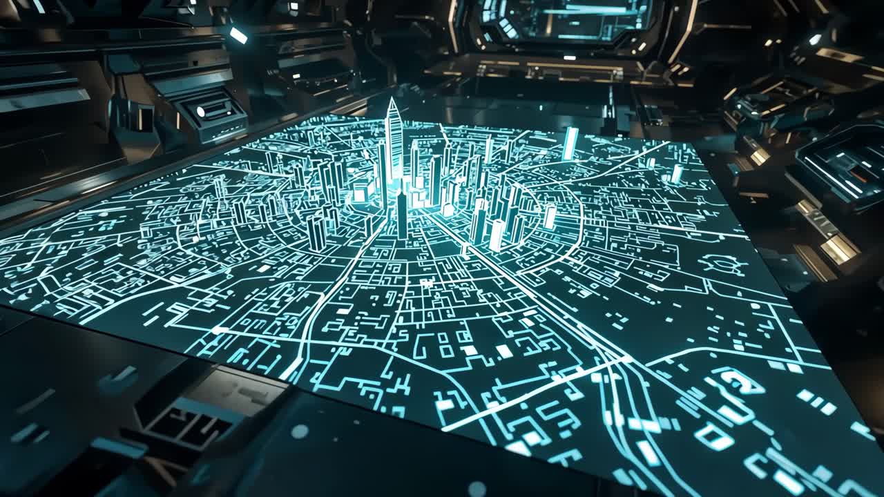 Futuristic City Map