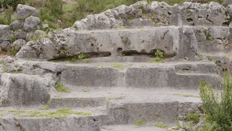 cusco inca carving on rock pan right - 4k 50fps