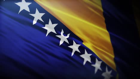 Flagge-Von-Bosnien-Und-Herzegowina,-Vollbild-In-4k,-Hochauflösende-Flagge-Von-Bosnien-Und-Herzegowina-4k