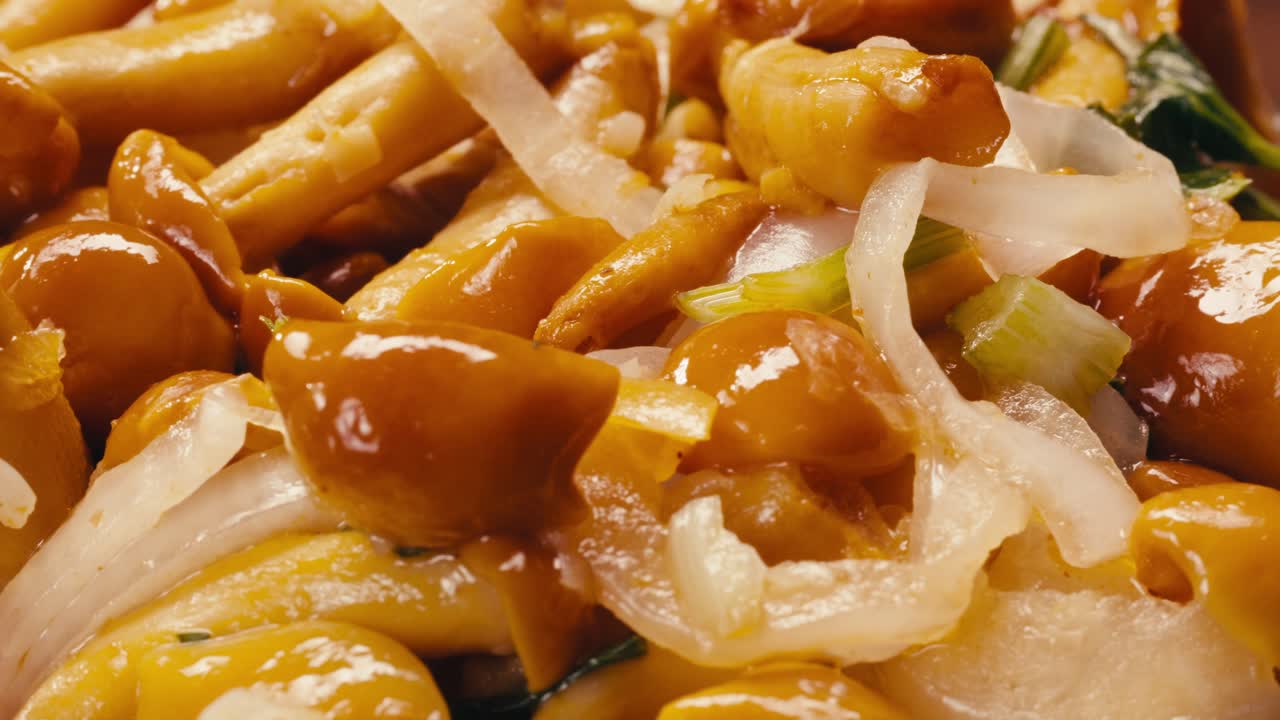 Fermented spicy cabbage kimchi with on plate close-up. Preservation of vegetables in glass jars. Fermentation preserved kimchi cabbage with spices macro. Asian cuisine.