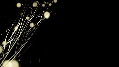 fondo de animación de movimiento de luz de oro abstracto