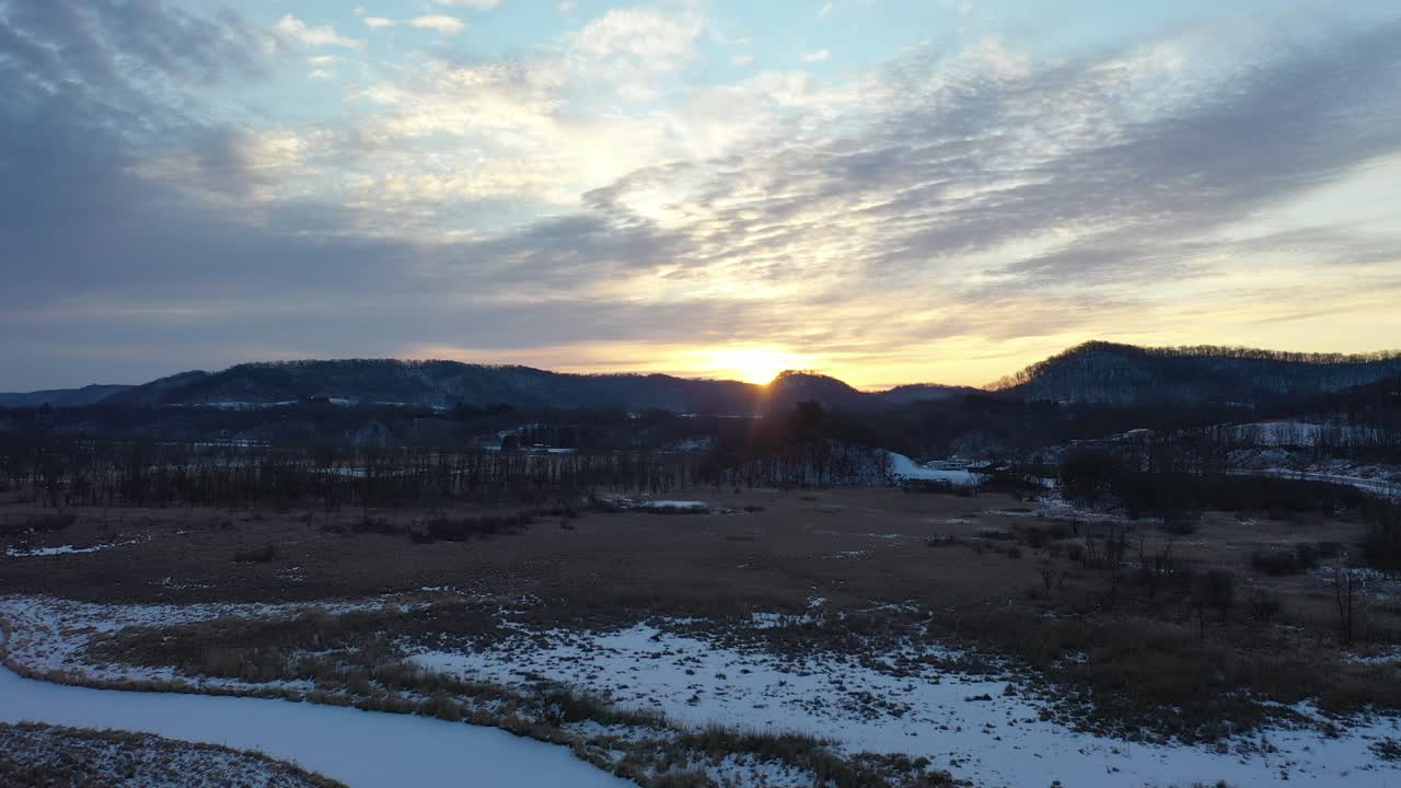 Winter Sunrise Over the Valley