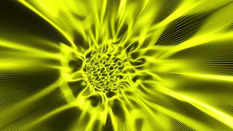 flight through abstract sci-fi yellow tunnel. abstract energy tunnel in space. tunnel in outer space. technological, vj, dj, data, network and connection motion background. 3d loop animation in 4k