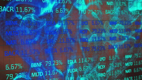 animación del procesamiento de datos y senderos de luz azul brillante sobre fondo negro
