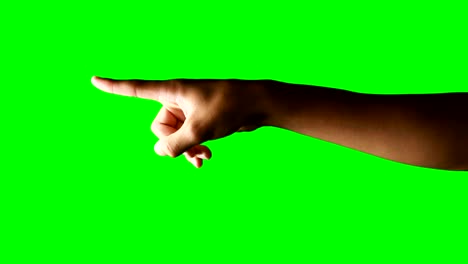 mano fingiendo usar una pantalla invisible