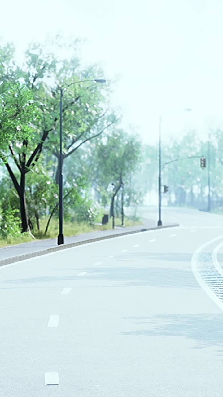 빈 공원 도로 장면