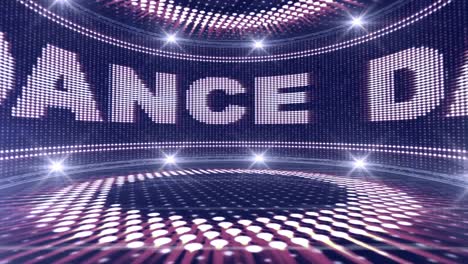 animación de texto de baile en monitores renderización, fondo, bucle
