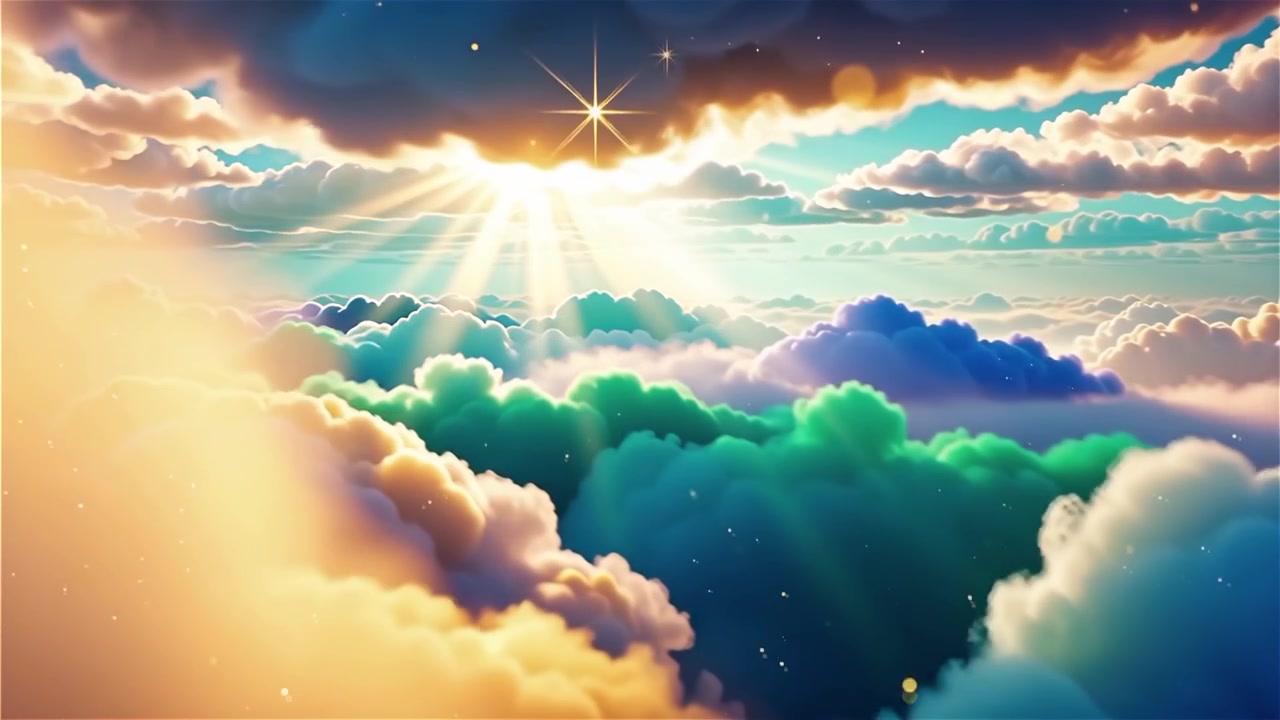 Christian Heavenly Light Worship Background