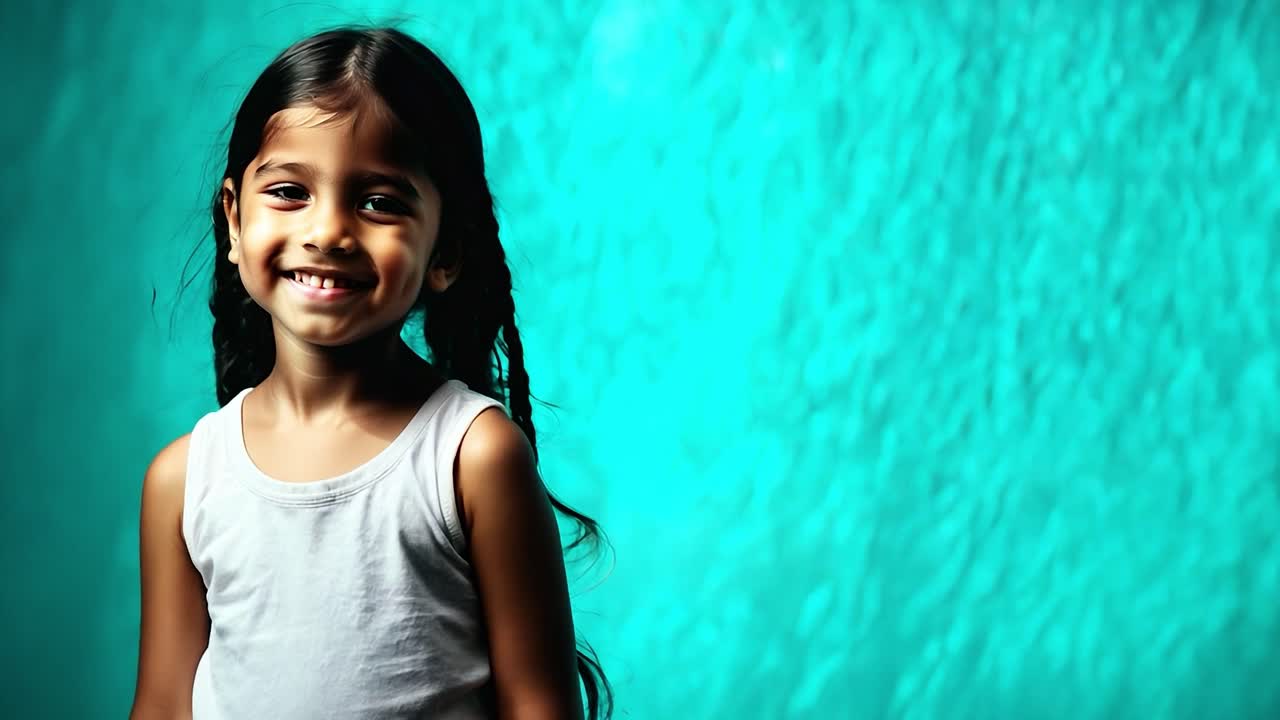 retrato de una niña sonriente