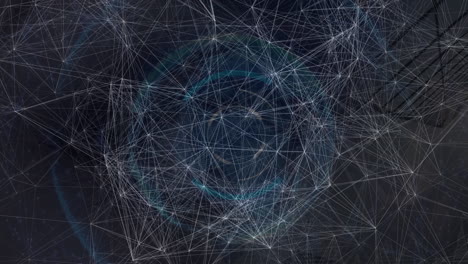 animation of network of connections over dark background