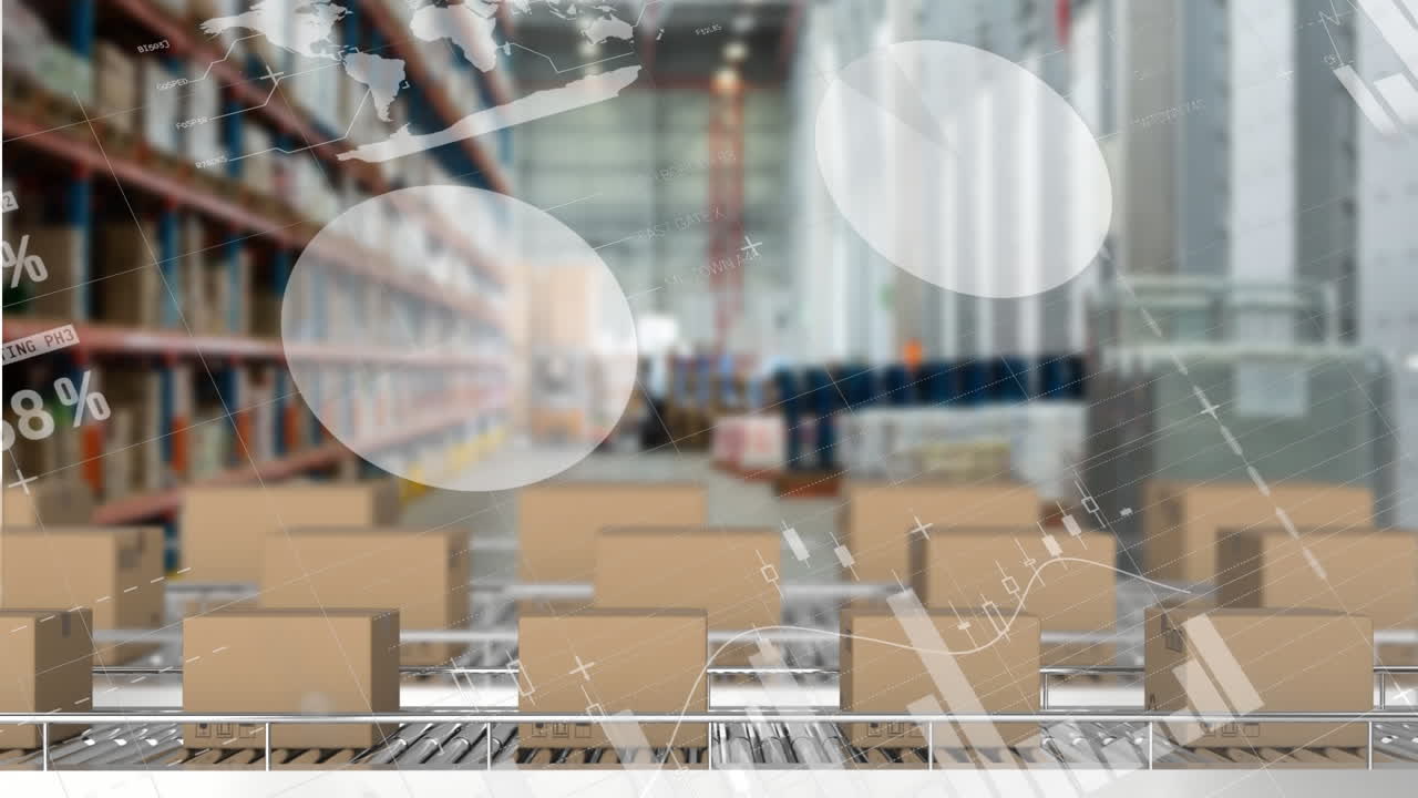 Parcels in shipping centre