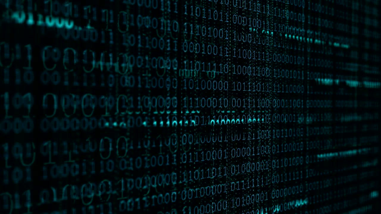 datos digitales y fondo binario.