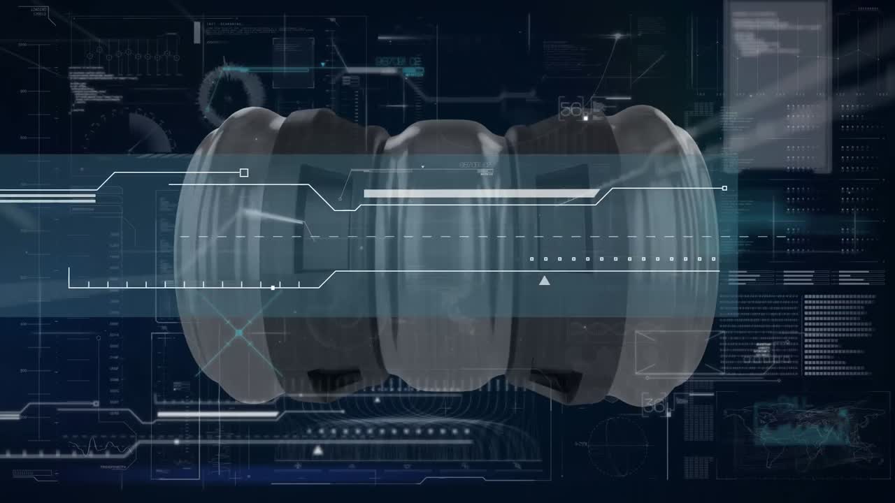 анимация моторного проекта над обработкой данных