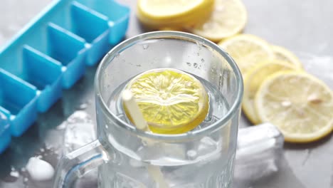 iced lemon water