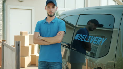 delivery person by van