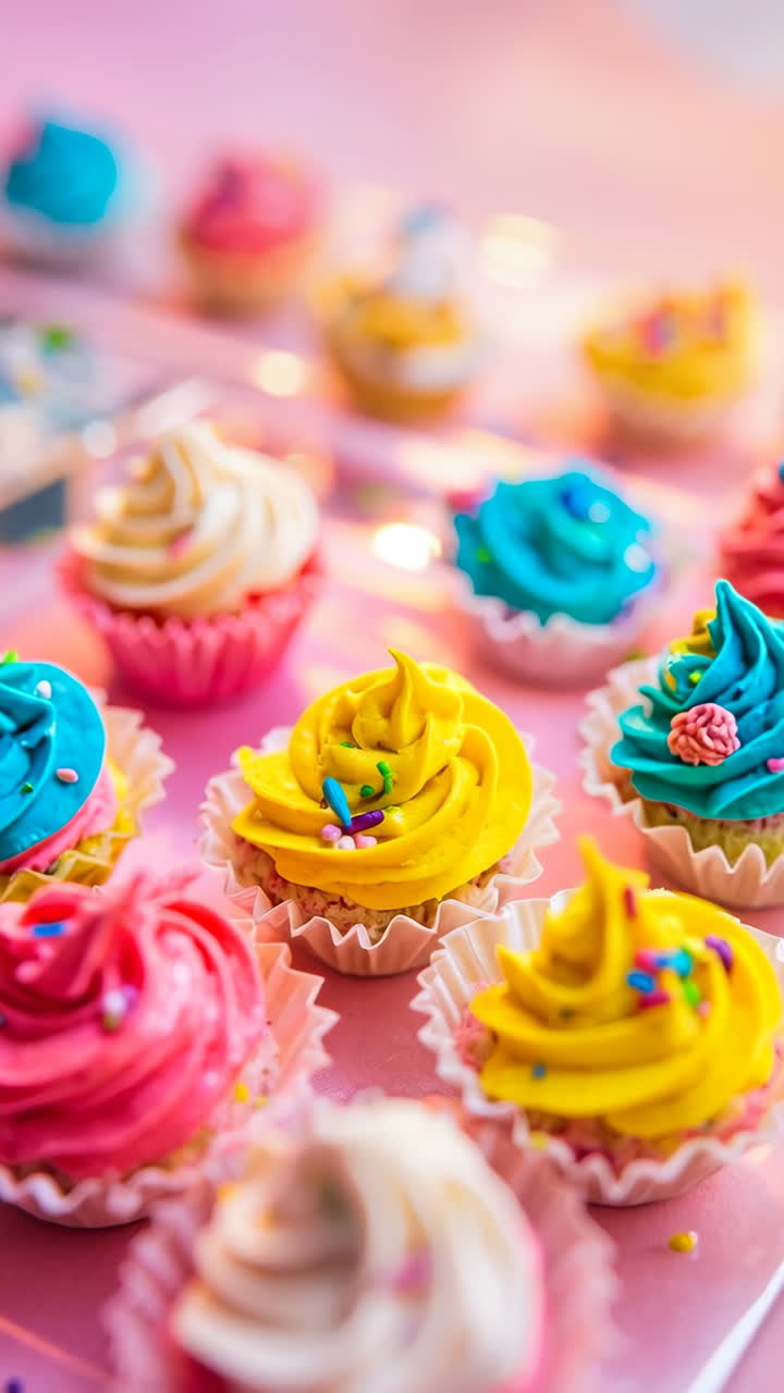 Vibrant and Delicious Mini Cupcakes with Sprinkles
