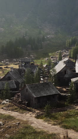 medieval village in the mountains