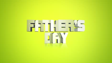 Father's-Day-celebration-in-3d-bold,-white-text-on-a-vibrant-yellow-background