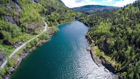 aerial footage from beautiful nature norway.