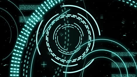 animación del procesamiento de datos digitales a través del escaneo de ámbitos