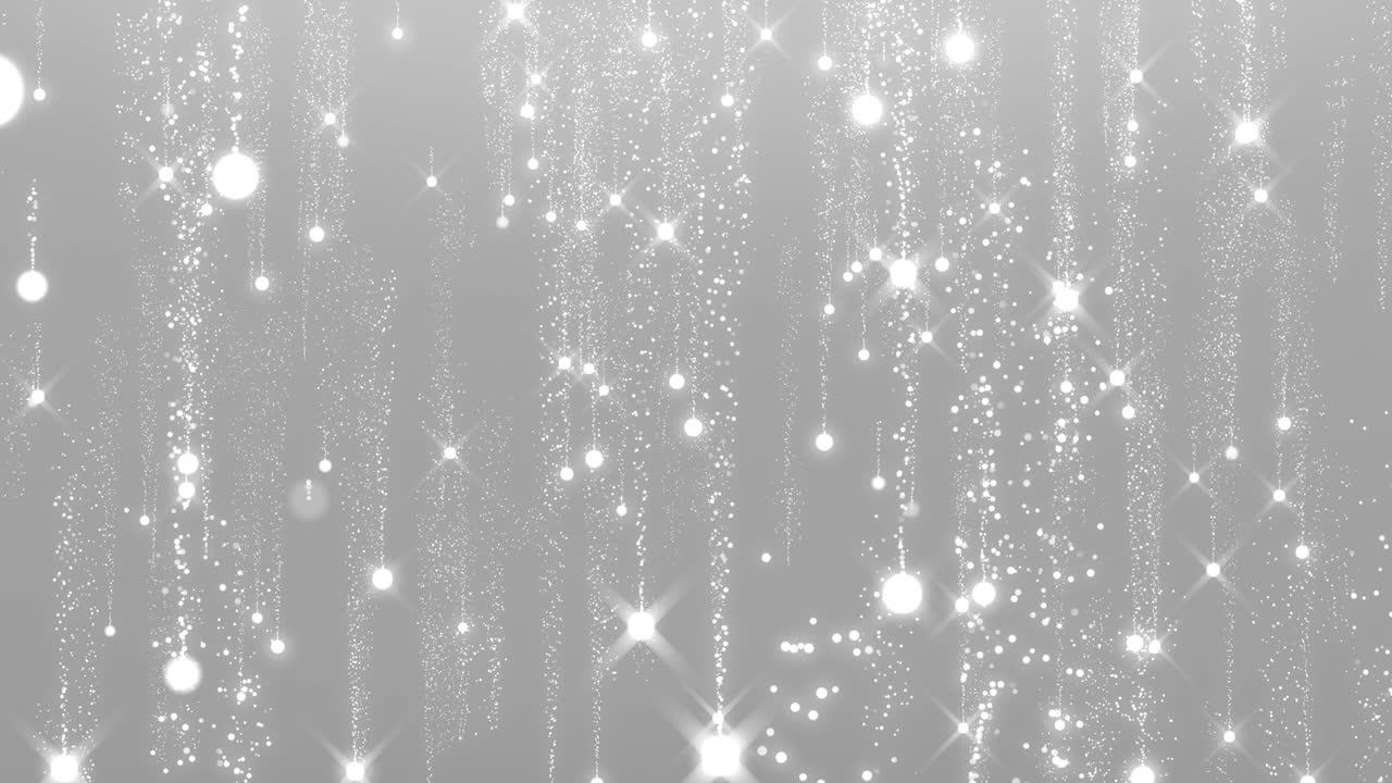 astratto bianco argento magia luce traccia particelle di polvere scintillante fotocamera di sfondo volare attraverso stella scintilante