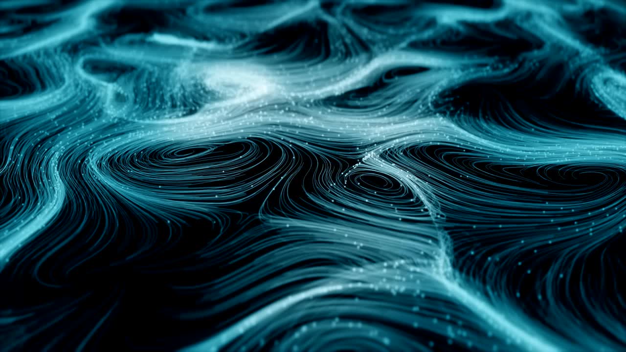 Abstract swirly trails. Seamless loop.