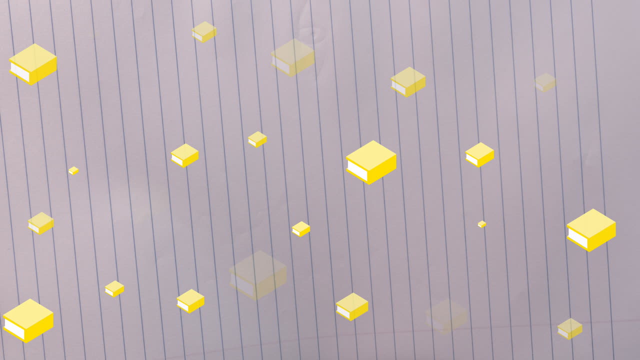 학교 아이템 아이콘의 애니메이션이  ⁇  배경에 움직입니다.